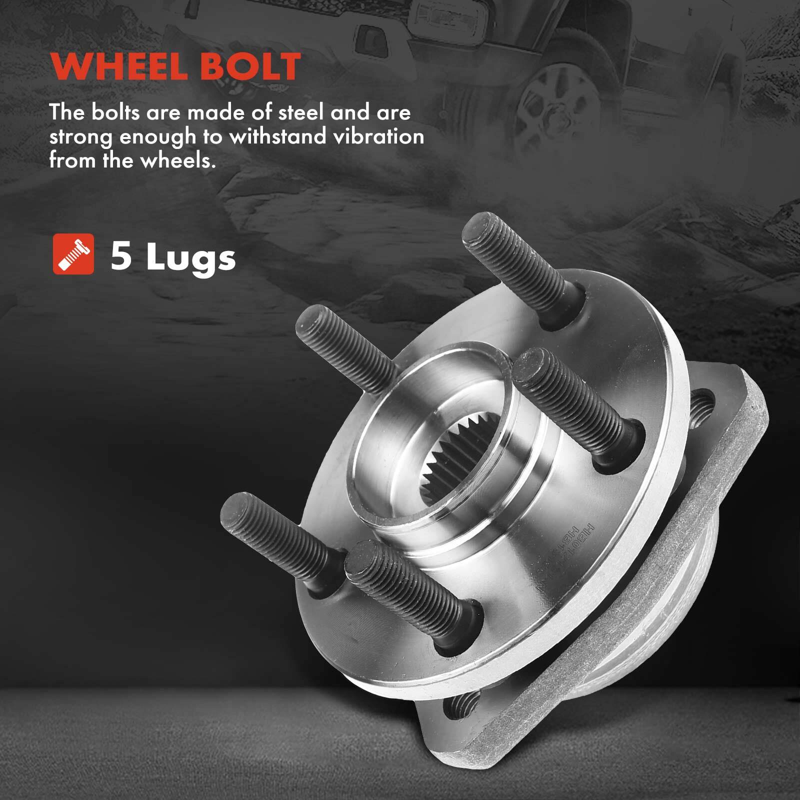 Front Disc Brake Rotor & Pads + Hub Bearing for Chrysler Cirrus Dodge Stratus