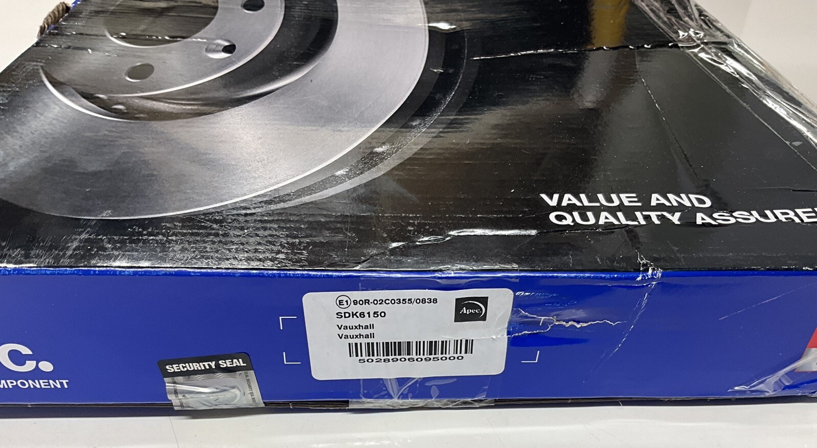 Brake Disc Solid Rear 292mm SDK6150 Apec Blue for Vauxhall
