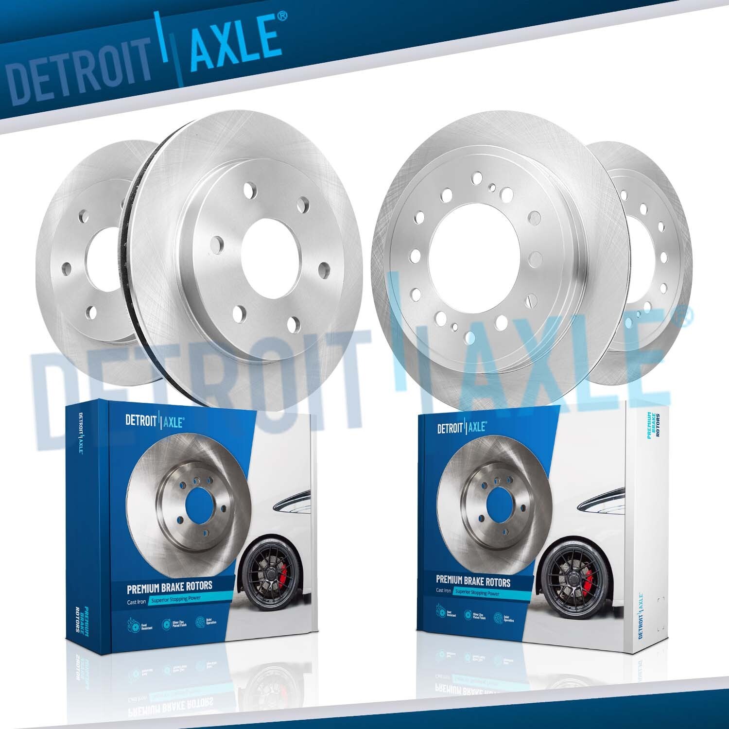 319MM Front & 312MM Rear Brake Rotor for 2003 – 2009 Toyota 4Runner FJ Cruiser