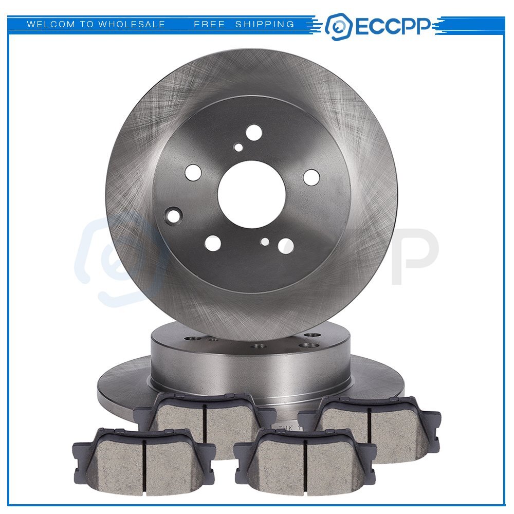 Rear Brake Pads And Rotors for 2010-2012 Lexus HS250h 2006-2008 Toyota RAV4 2.4L