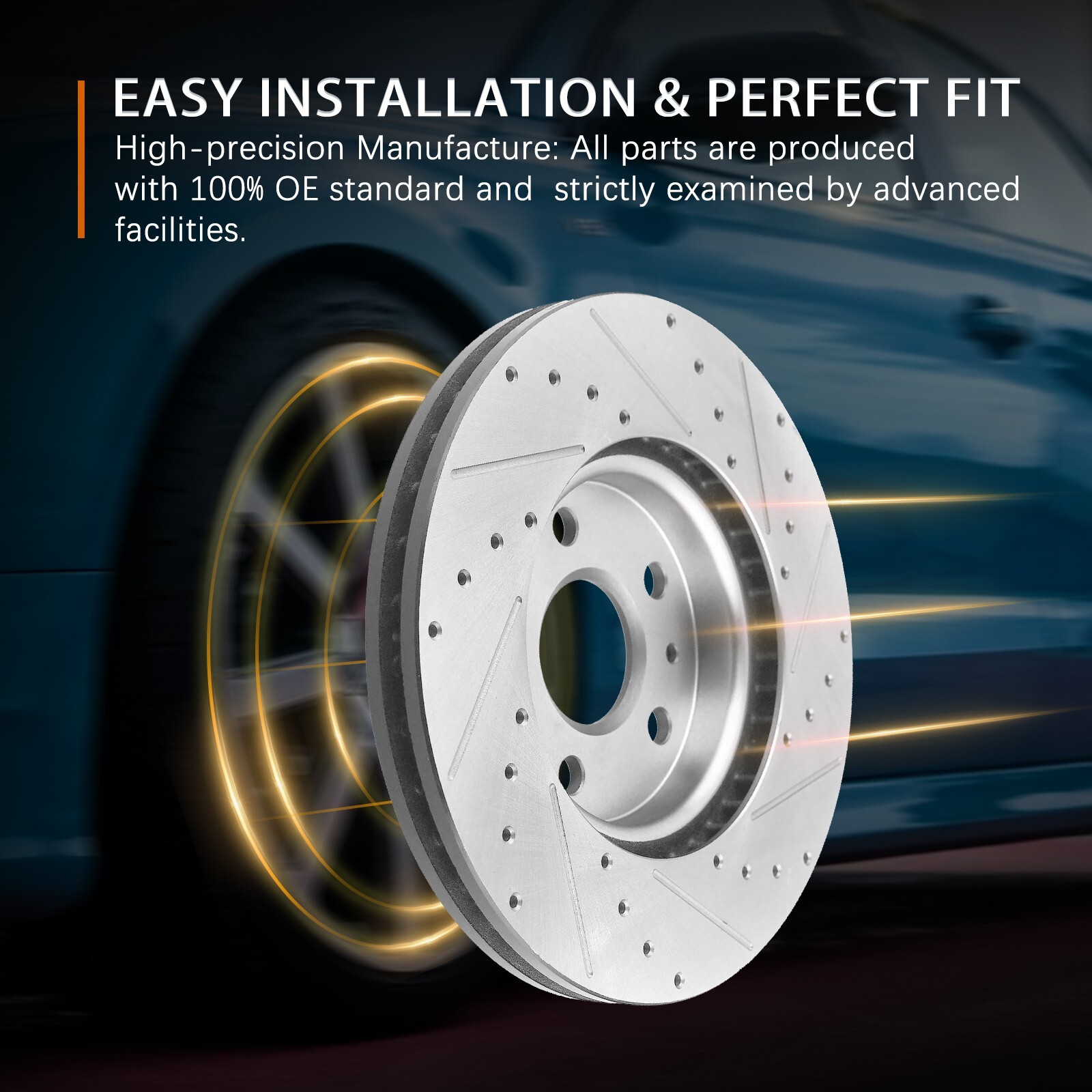 Rear Drilled Brake Rotors Pads Kit for FX35 FX45 Qx70 Pathfinder Quest