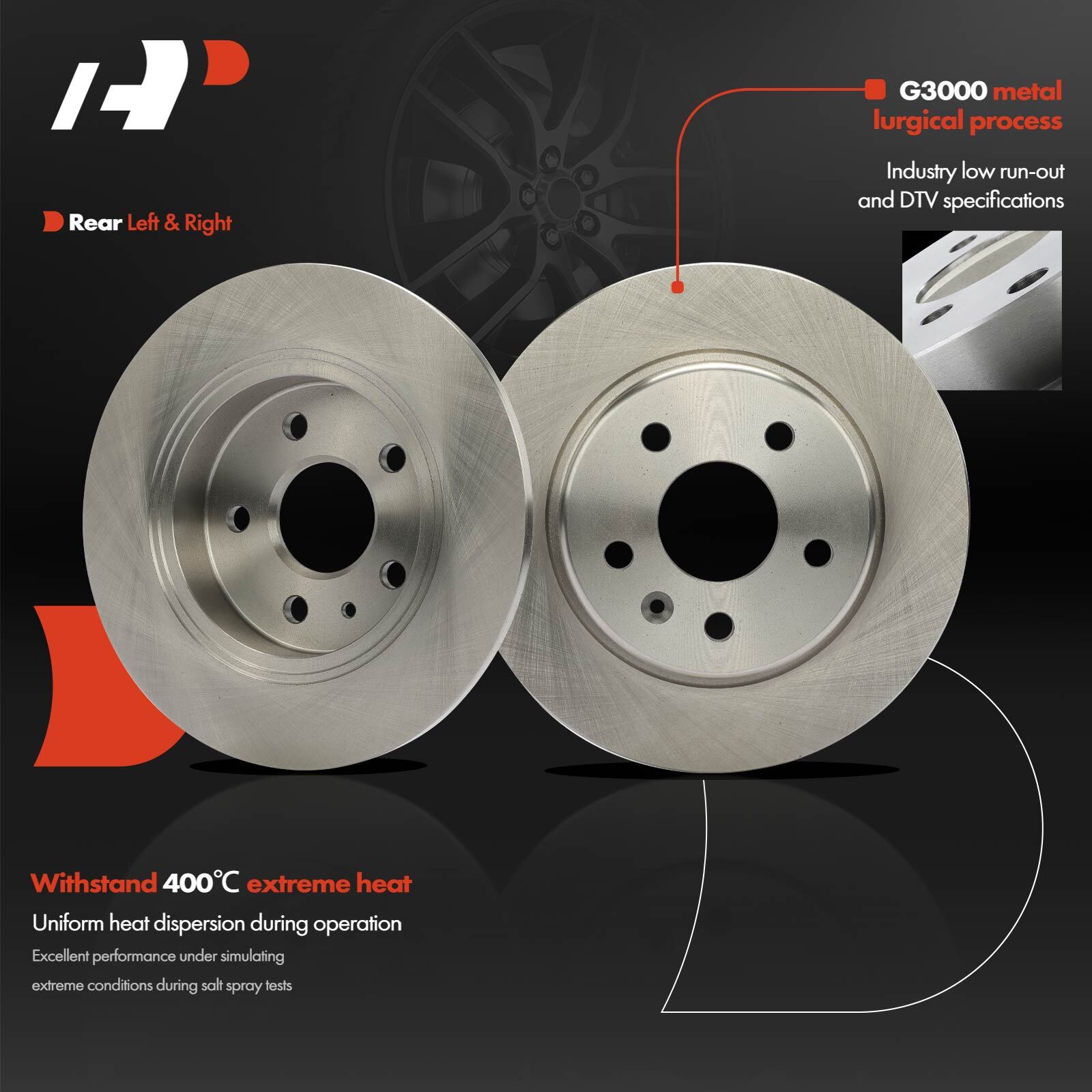 12Pcs Front & Rear Disc Brake Rotor & Ceramic Brake Pads for Chevy Cruze Bolt EV