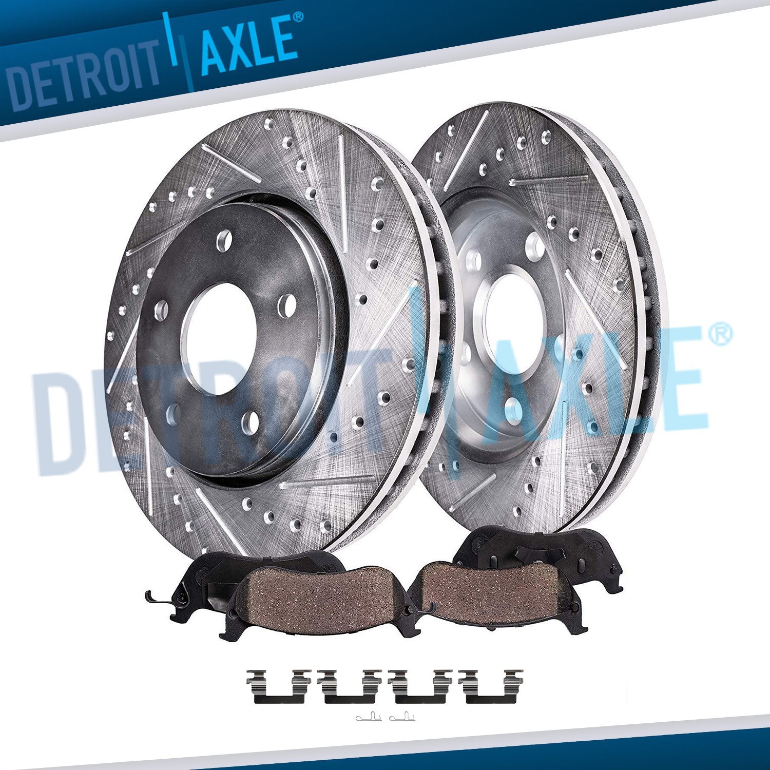 Front Drilled Rotors + Brake Pads for 2007 – 2010 Chevy Cobalt Pontiac G5 5LUGS