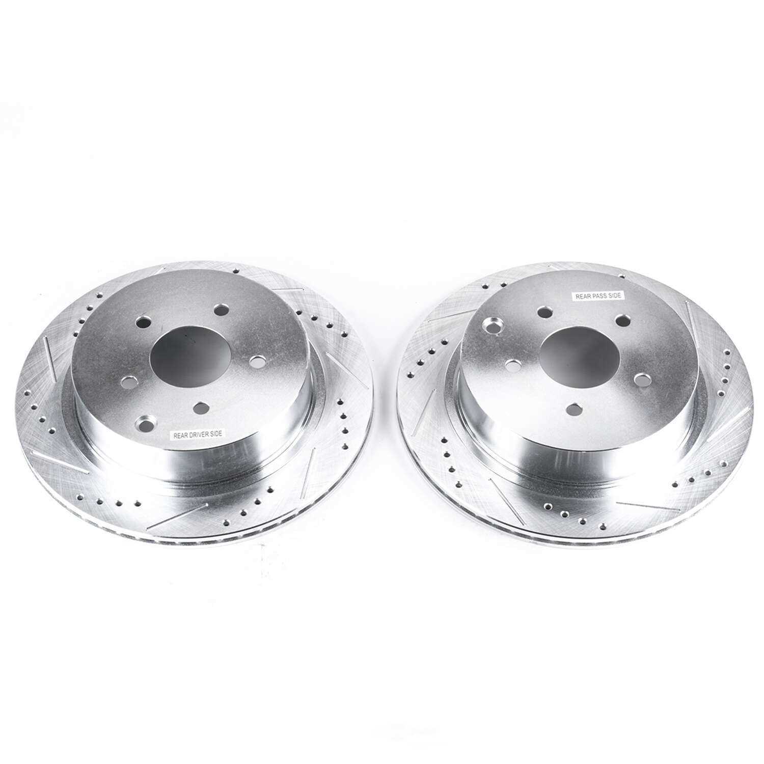 Disc Brake Rotor Set-Rear Drilled, Slotted and Zinc Plated Brake Rotor Pair