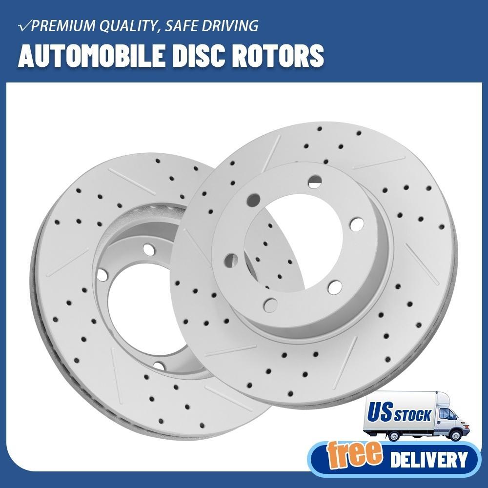 12.56″ (319mm) Front Drilled Brake Rotors for 2001 – 2007 Toyota Sequoia Tundra