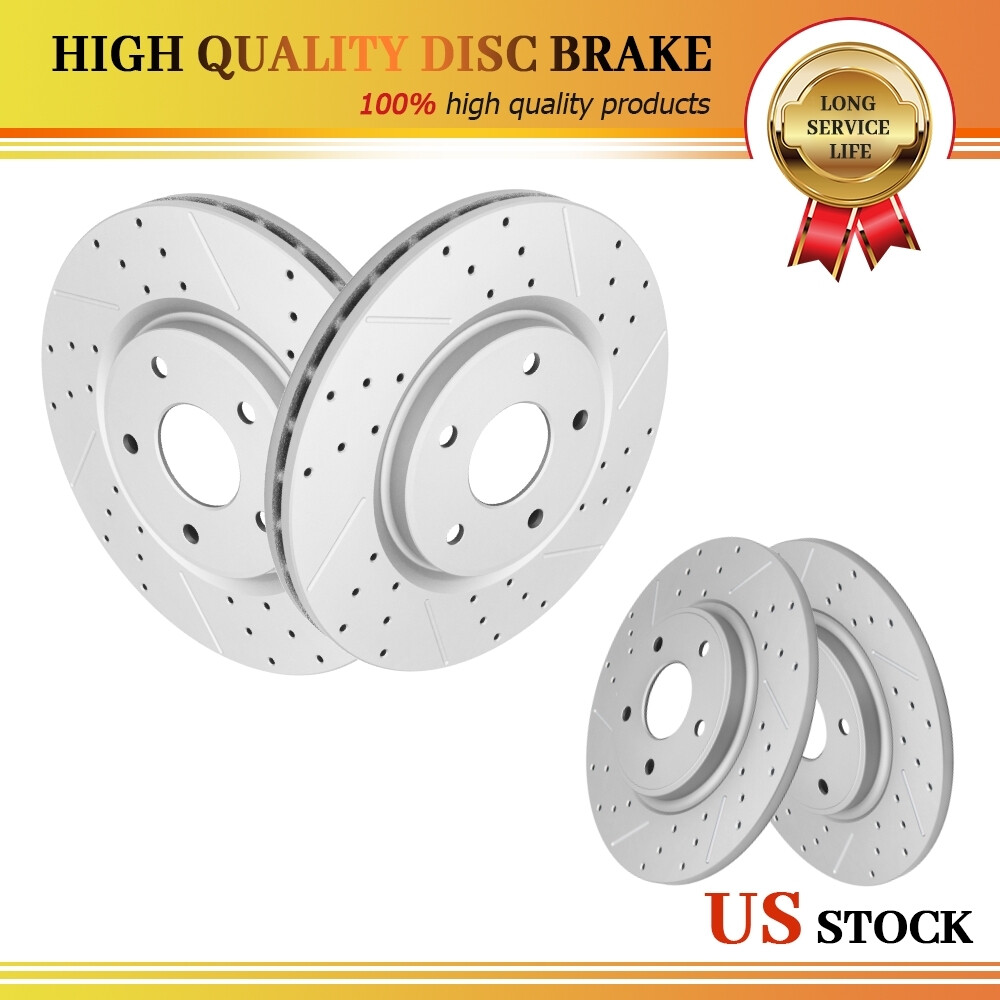 Front + Rear Drilled Brake Rotors for Town & Country Dodge Grand Caravan Journey