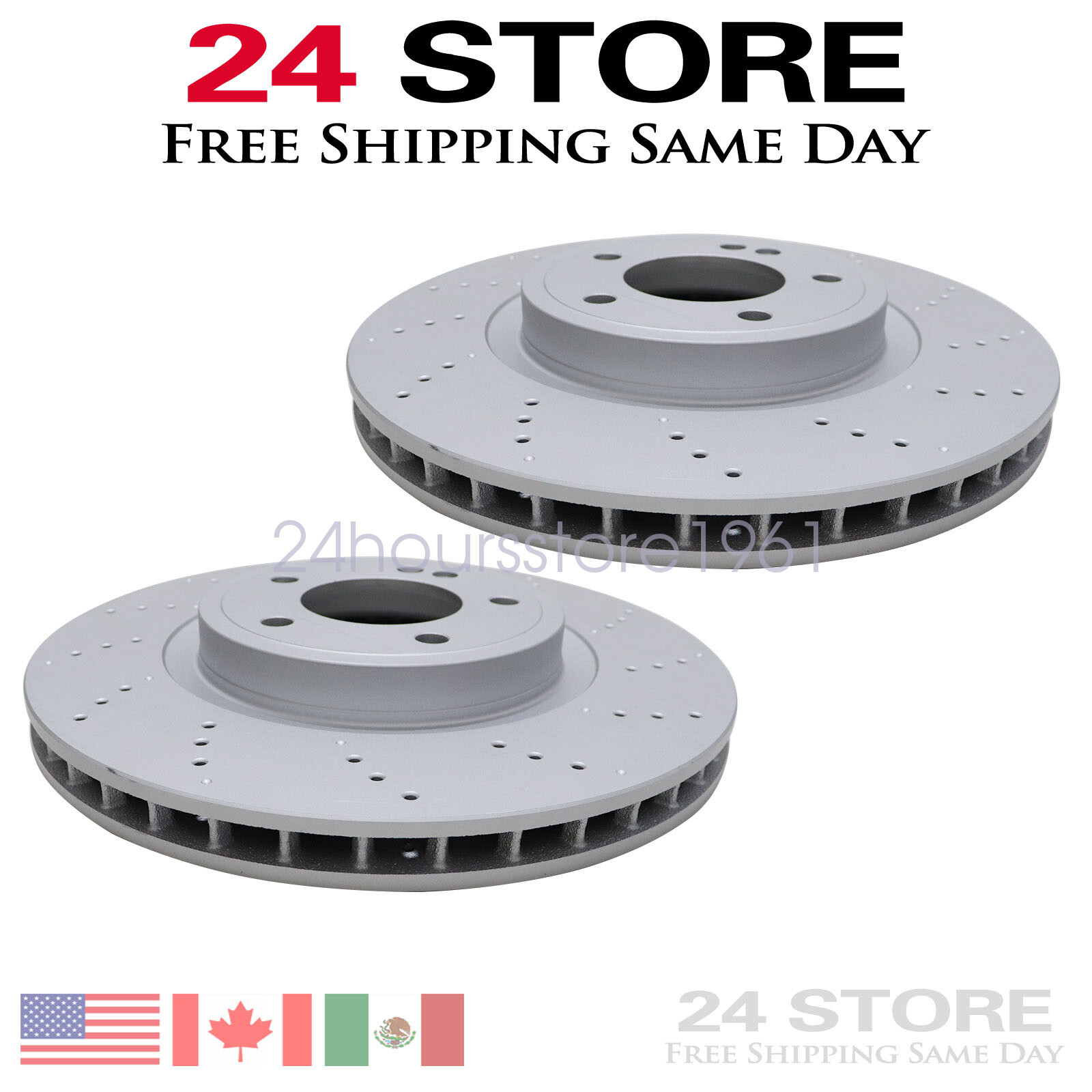 2Pcs Rear Brake Discs Rotors Fits For 2019-2023 Mercedes Benz G63 463 AMG 4.0L