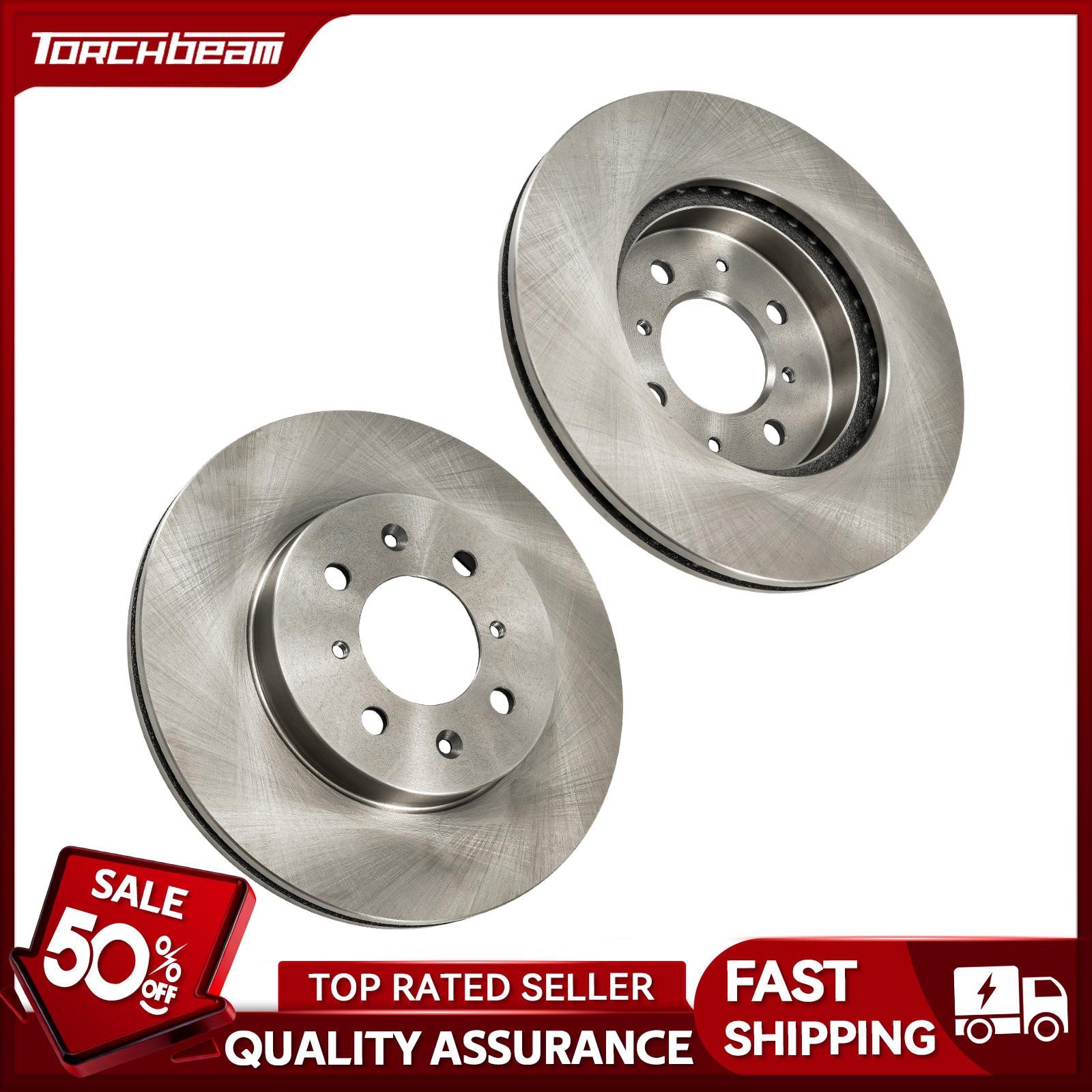 Pair Front Vented Brake Rotors Fit For 01-03 Honda Civic 07-12 Honda Fit 3295