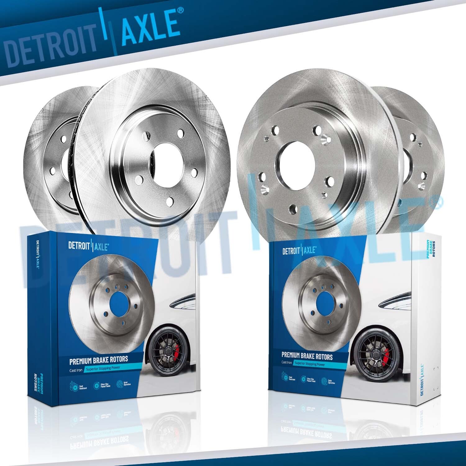 262mm Front 260mm Rear Disc Brake Rotors for 2011 2012 2013 2014 2015 Honda CR-Z