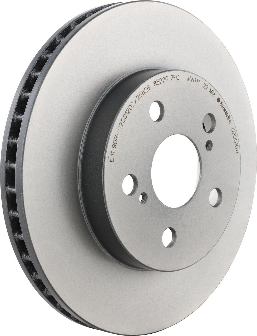 Brembo 09D51011C02 Brake Rotor Prime Vented Wheel Bolt Pattern 5 x 100mm Single