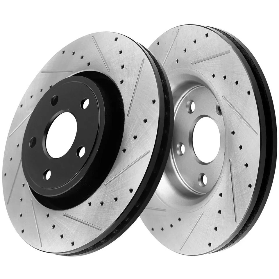 Front Rear Rotors Drilled Brake Pads Kit Fit Acura MDX Honda Pilot 2011 2012