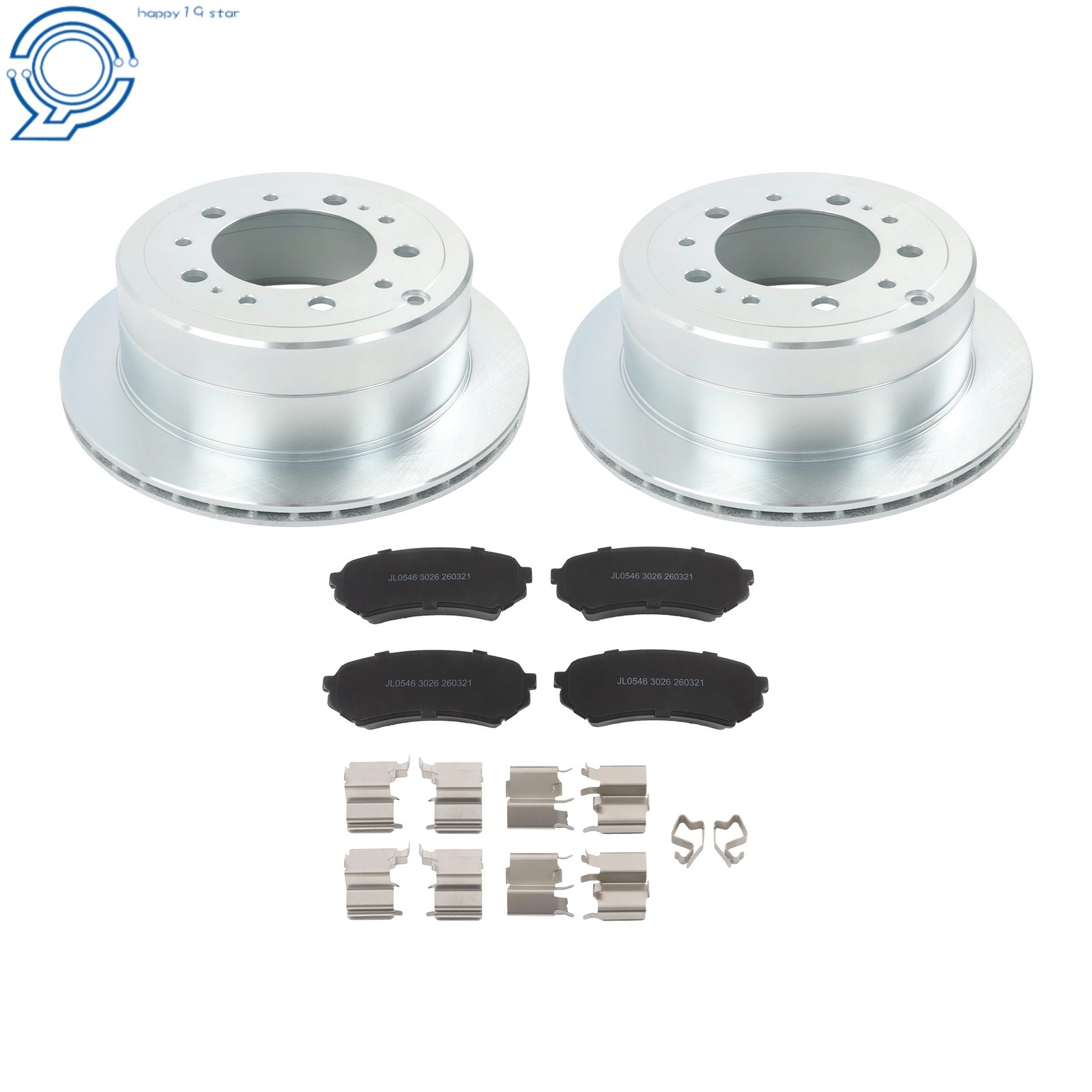 Rear LH & RH Disc Brake Rotors + Brake Pads for Lexus LX470 Toyota Land Cruiser