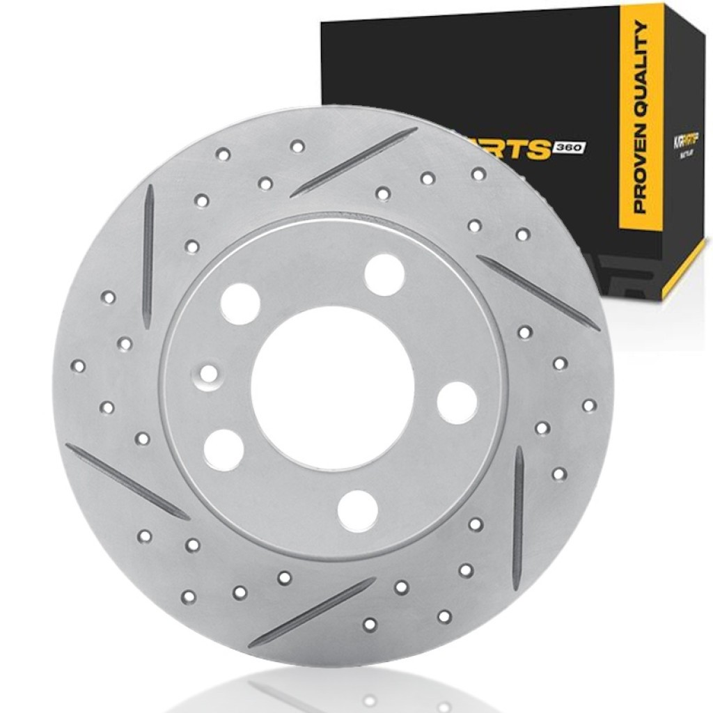 For Audi A1 2011-2014 Brake Rotor Rear, Driver Side | Solid Rotor | 5 Lug Holes
