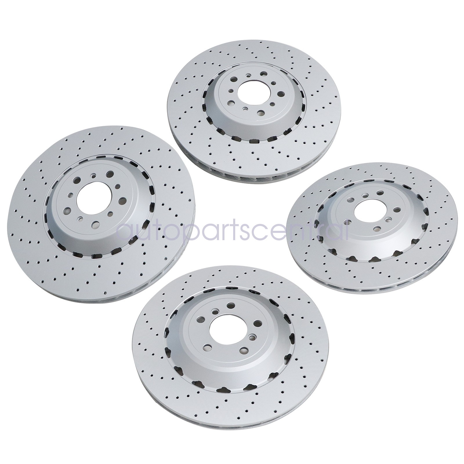 4PCS Vented & Drilled Disc Brake Rotors For BMW F06 F10 F12 M5 M6 2012-2019