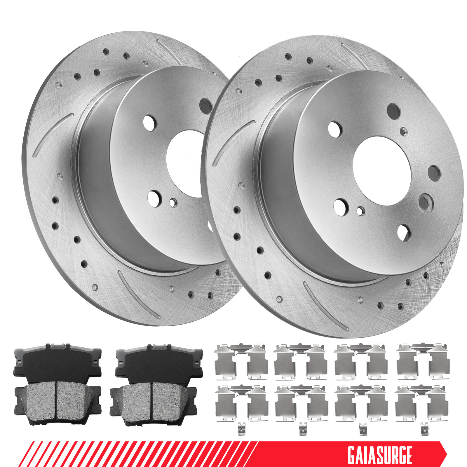 11.1in Rear Disc Rotors Ceramic Brake Pads for TOYOTA CAMRY 2007 -2010 2011