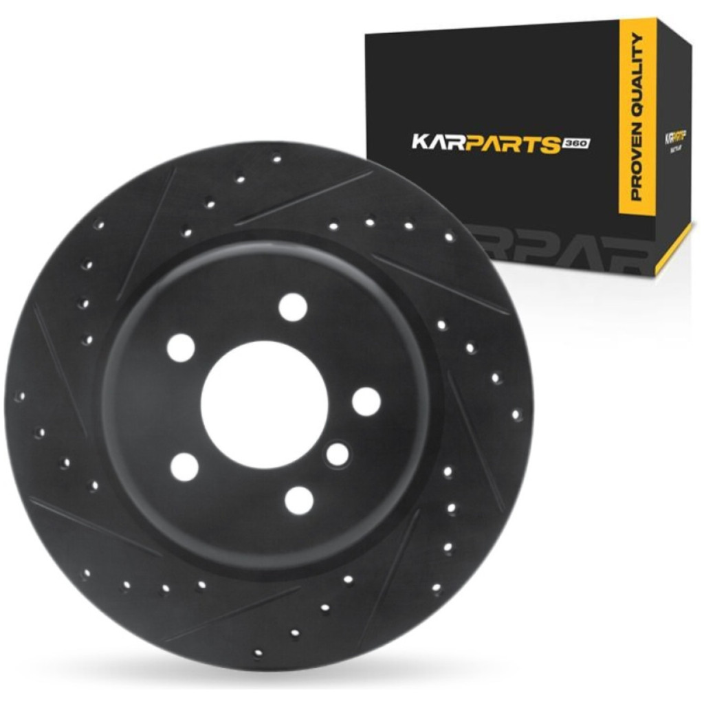 For BMW ActiveHybrid 5 2012-2016 Brake Rotor | Black | 0.79in. Nominal Thickness
