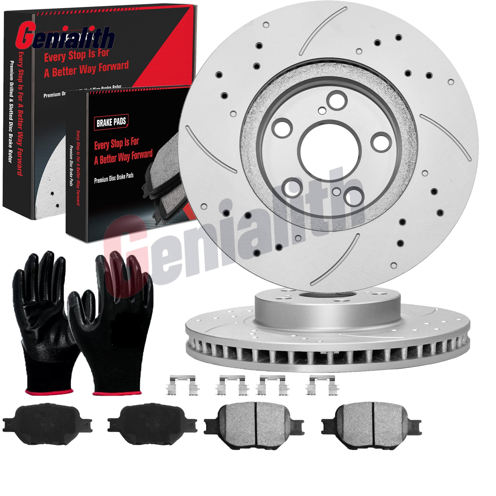 For Toyota Celica 2000 – 2005 Front Drilled Slotted Rotors + Ceramic Brake Pads