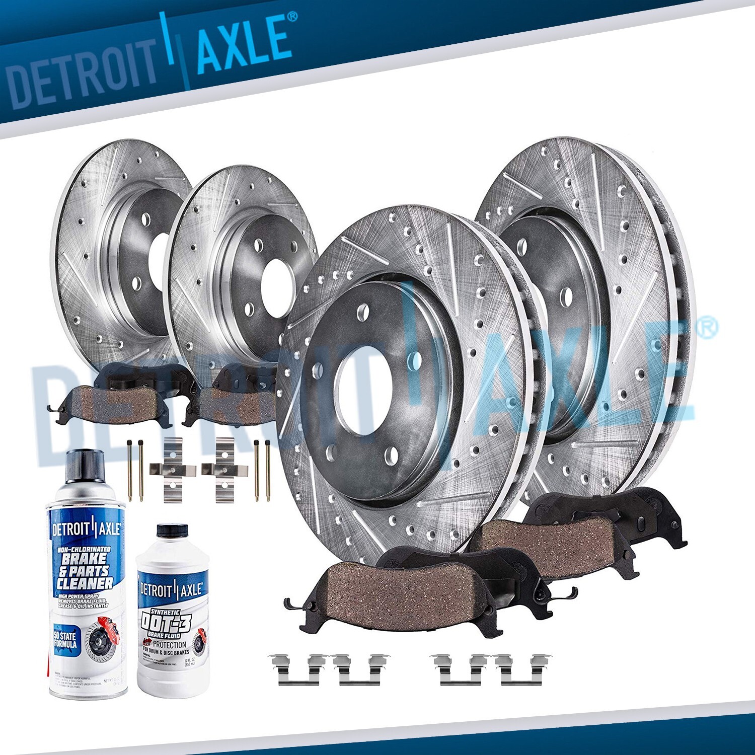 SS Front & Rear DRILLED Brake Rotors + Ceramic Pads for 2009 2010 Chevy HHR SS