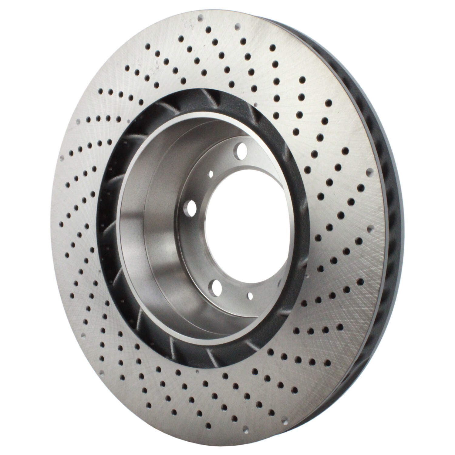 SHW Performance Rear Driver Left Drilled Disc Brake Rotor for 911 Turbo S GT3 RS