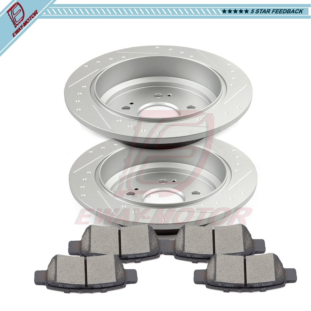 For 2005 2006 2007 2008-2010 Honda Odyssey Rear Ceramic Brake Rotors And Pads