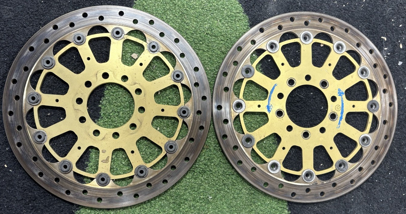 12″ BREMBO RACIND DISC BRAKE WITH FLAT GOLD ANODIZED CARRIERS