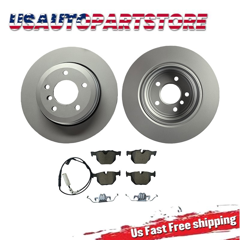 Rear Brake Disc Rotor Ceramic Brake Pad kit 2004 2005 BMW 525i Base Sedan 4-Door