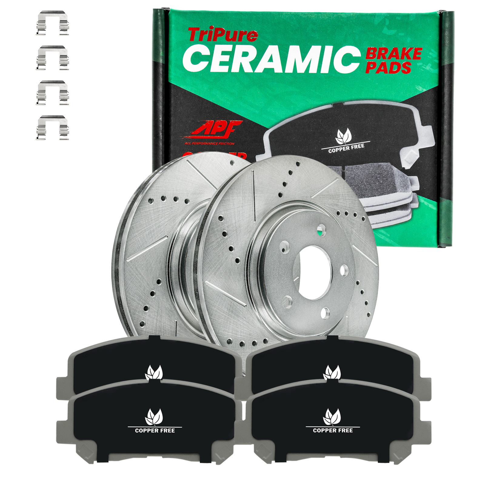 Rear Drill/Slot Rotors + Ceramic Copper Free Pads For INFINITI/Nissan 2001-2004