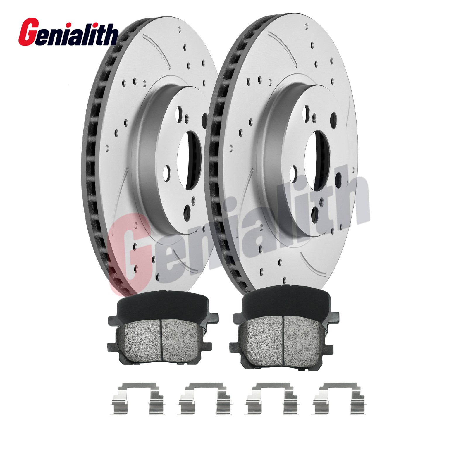 10.8in Front Drilled Slotted Rotors Pads fits Pontiac Vibe Toyota Corolla Matrix