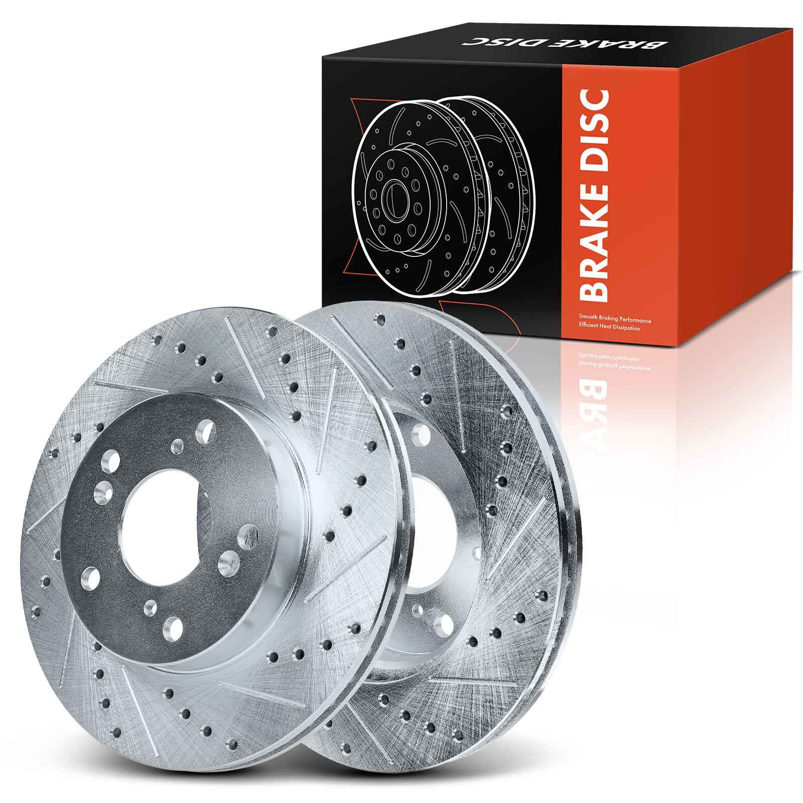 Front Drilled & Slotted Brake Rotors for Honda Civic 2012-2015 Acura ILX 13-15