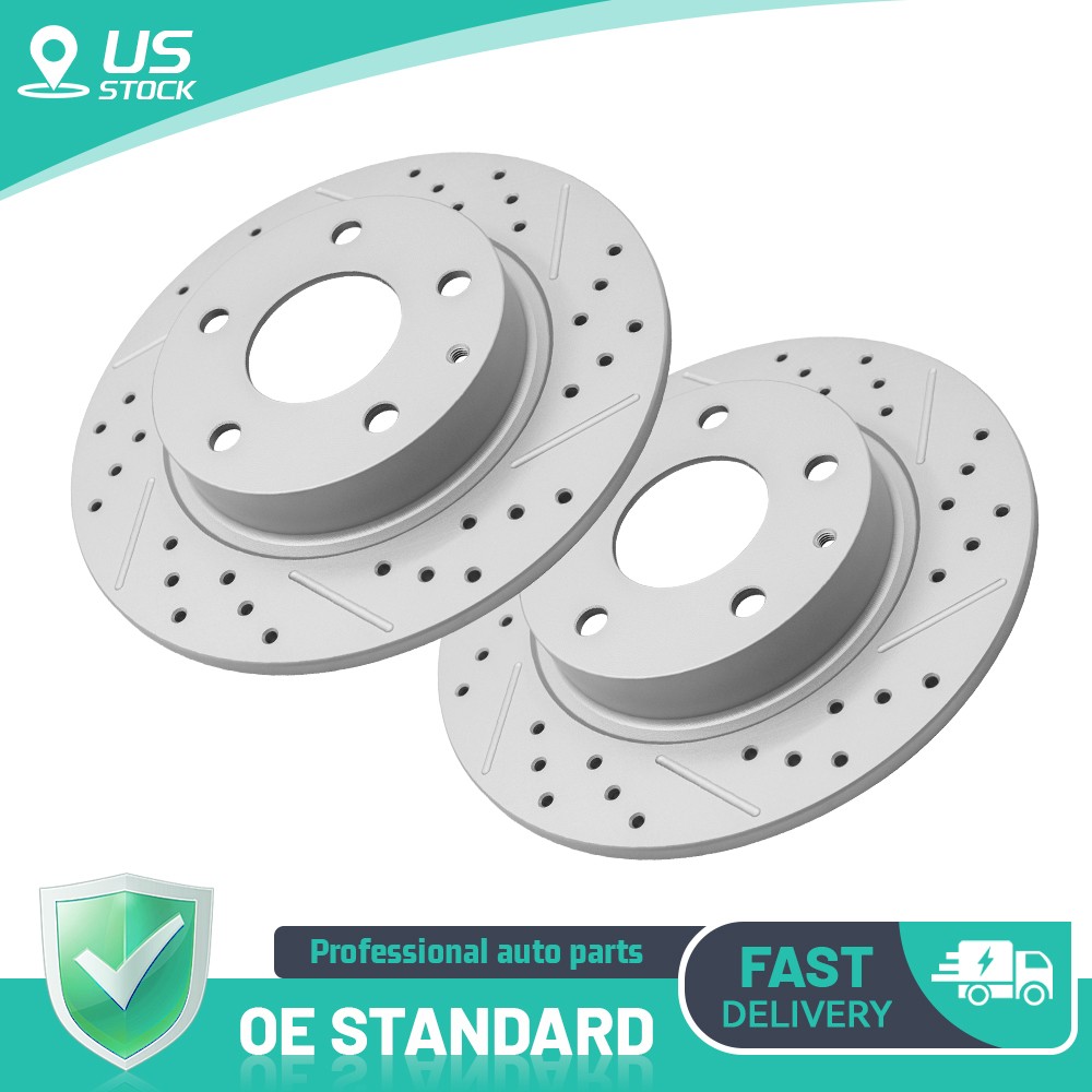 Rear Drilled Brake Rotors Kit for 2014-2022 Mazda 3 3 Sport 2020-2022 CX-3 CX-30
