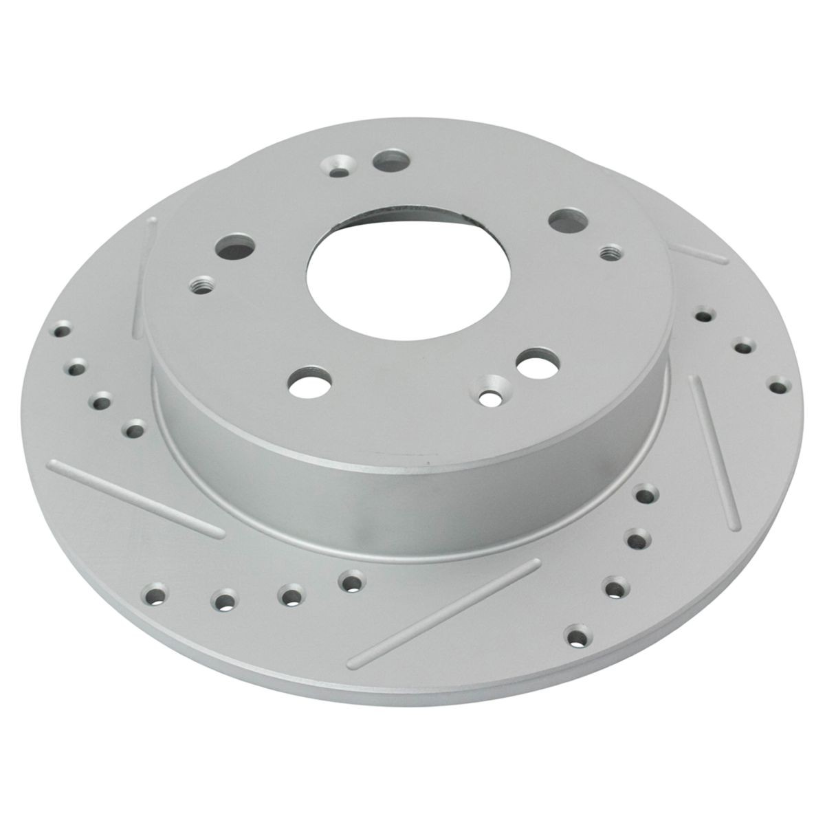 TRQ Performance Drilled Slotted Rotor & Ceramic Brake Pad Front & Rear Kit