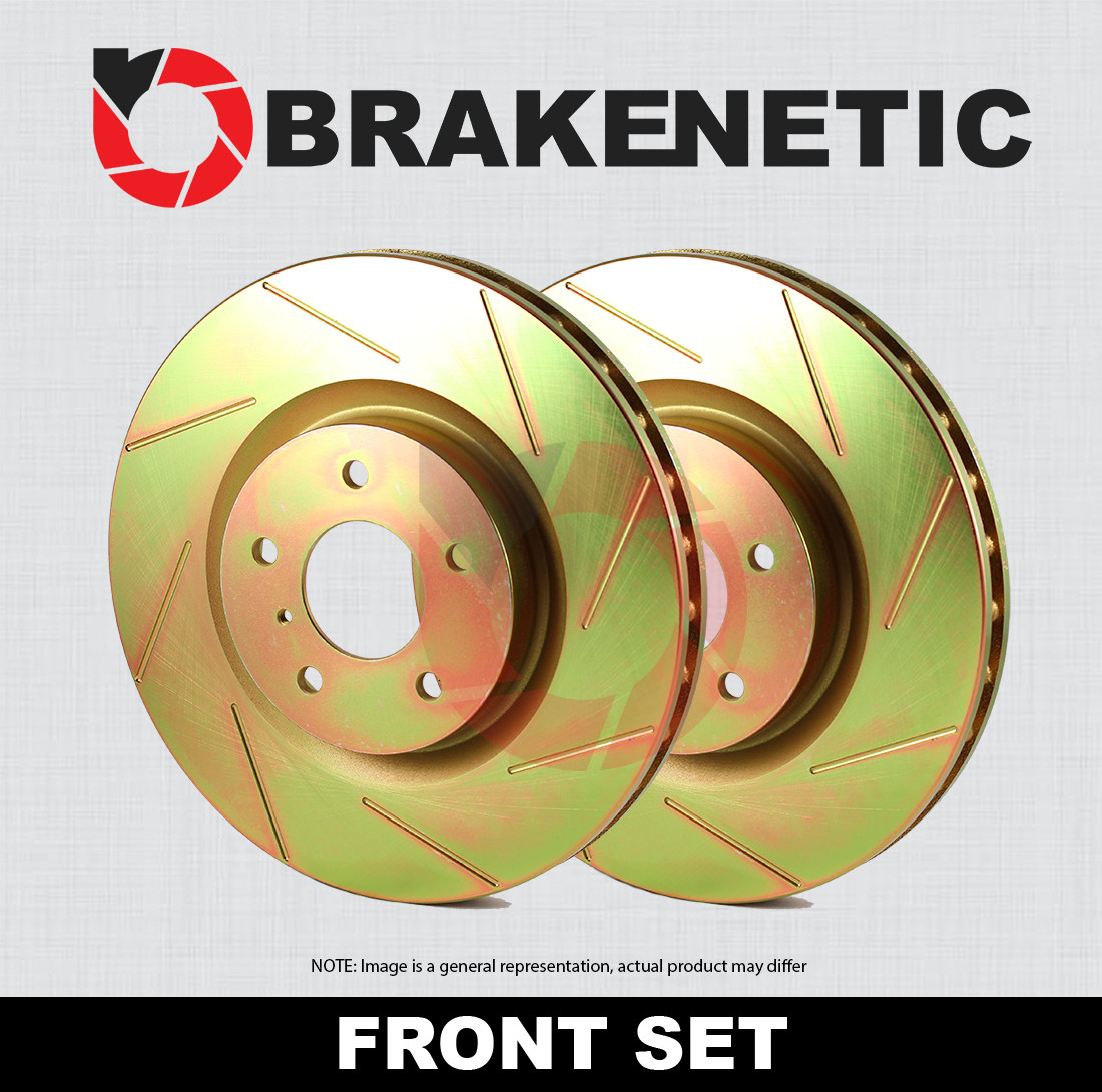 FRONT SET BRAKENETIC Sport Slotted Brake Rotors EVO X 10 BNS46076.SS