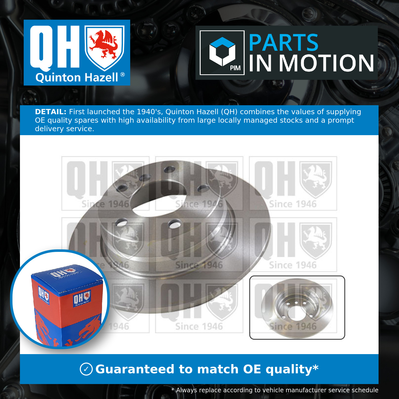 2x Brake Discs Pair Solid Rear 280mm BDC5434 Quinton Hazell Set 34216764647 New