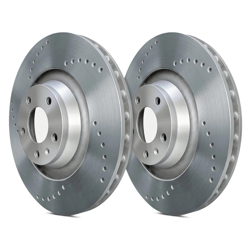 SP Performance Cross Drilled 1-Piece Front Brake Rotors