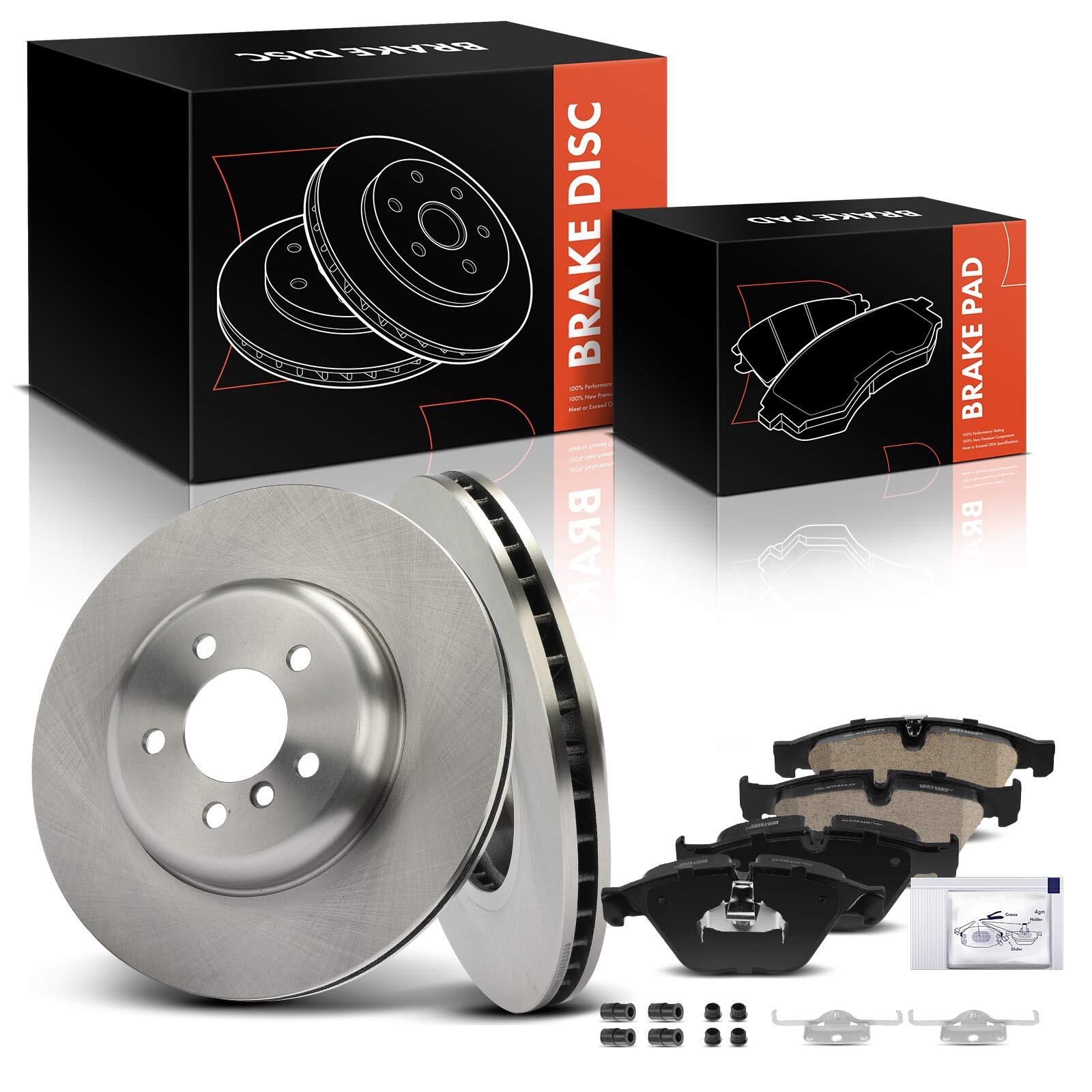 6Pcs Front Disc Rotors & Ceramic Brake Pad for BMW F10 535d 535d xDrive 640i F12