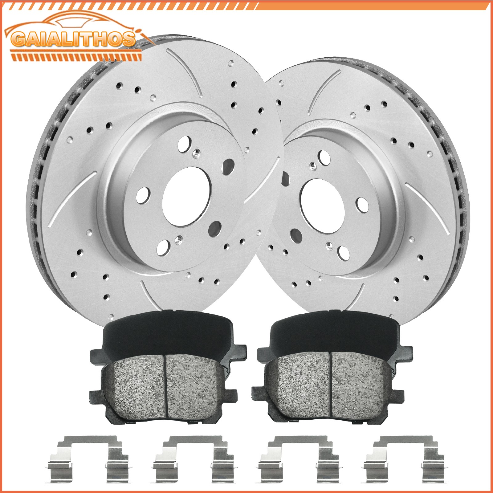 10.8in Front Disc Rotors Ceramic Brake Pads for Toyota Corolla Matrix 2003-2008