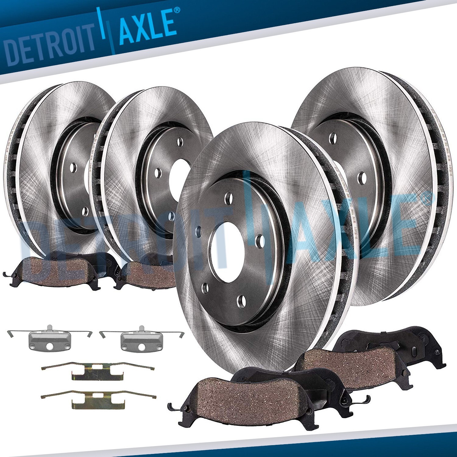 RWD Front & Rear Brake Rotor + Ceramic Pads for 2008 – 2010 BMW 328i COUPE SEDAN