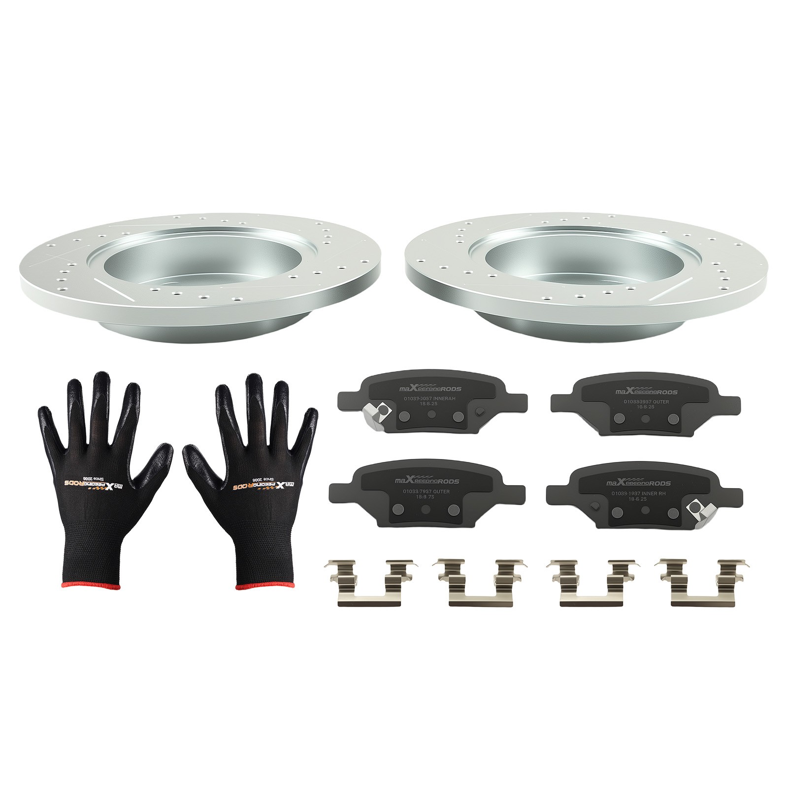 270mm Rear Brake Rotors+Ceramic Pads Kit for Pontiac G5 2007-2010/Pursuit 2006