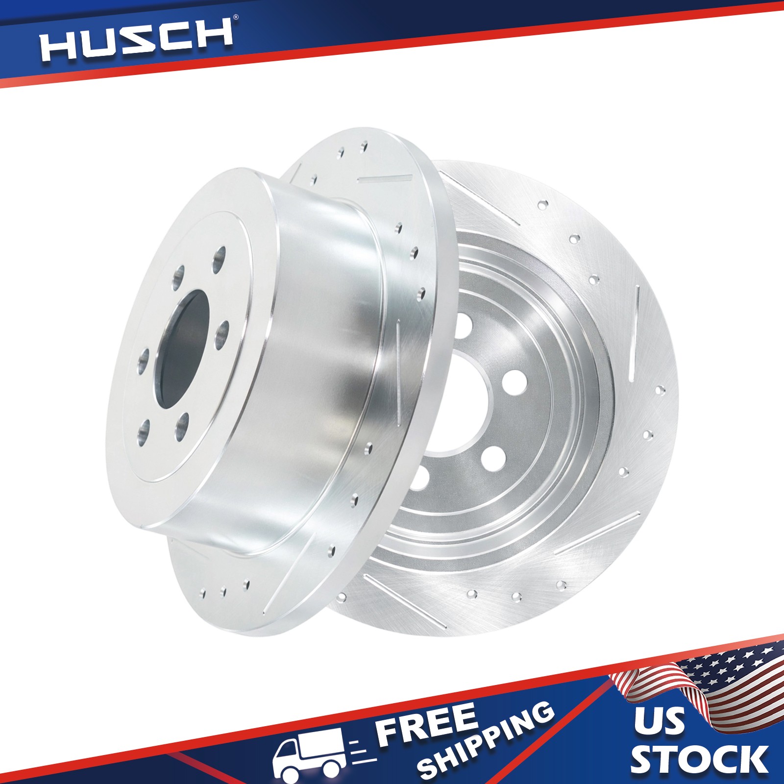 312mm Rear Drilled Brake Rotors for 2003-2004 Dodge Dakota