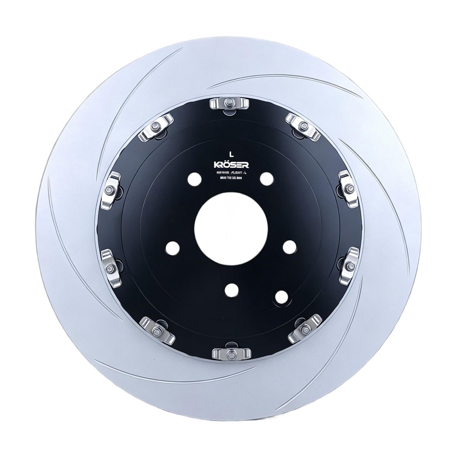 Two-Piece Front Floating Slotted Brake Rotors For NISSAN GT-R R35 (09-24) 380mm