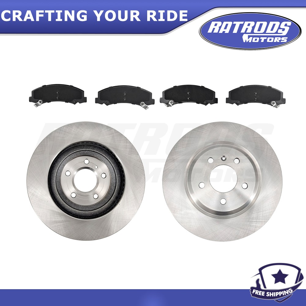 For Chevy Impala Buick LuCerne V8 2006-2011 323mm Front Brake Rotors&Ceramic Pad