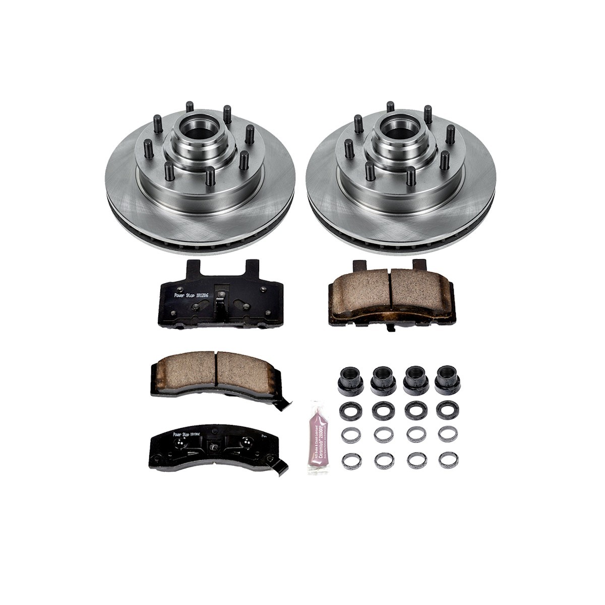 Powerstop Front 317mm Discs Calipers Pads Kit for Express 2500 3500 C2500 C3500