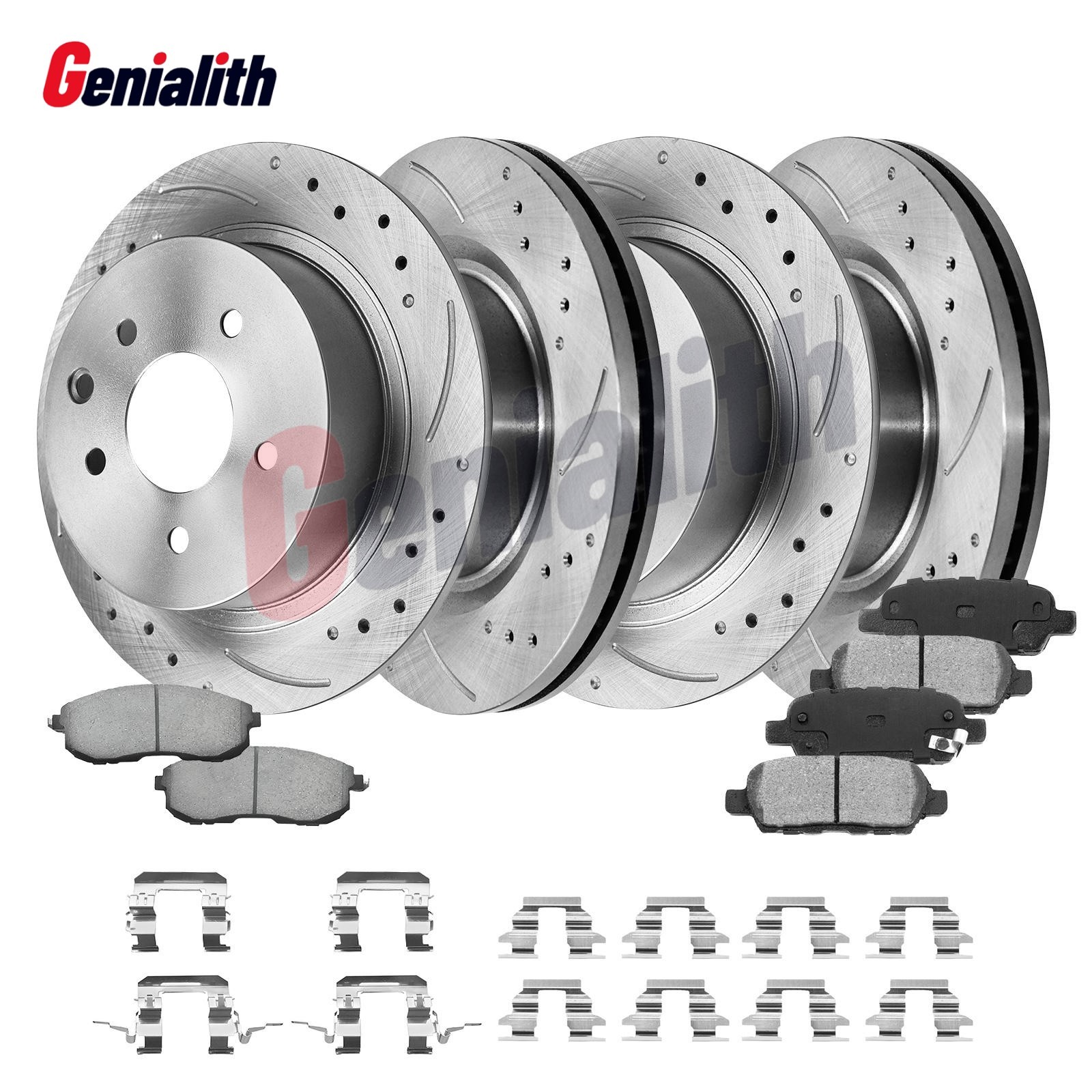 Brake Kit for 2007-2013 Nissan Altima Front Rear Disc Rotors Ceramic Brakes Pads
