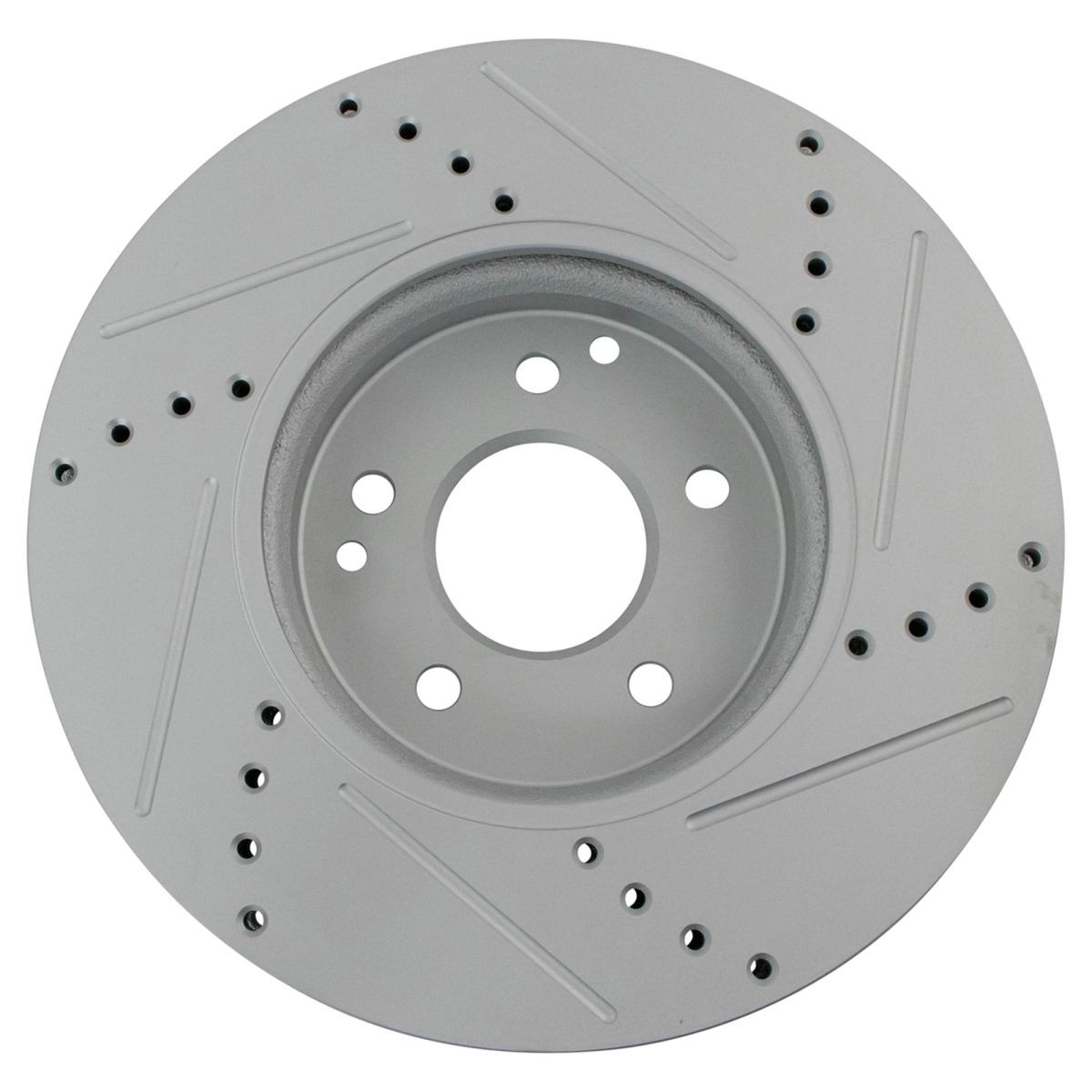 Performance Brake Rotor Drilled Slotted Front Coated Pair for Mercedes