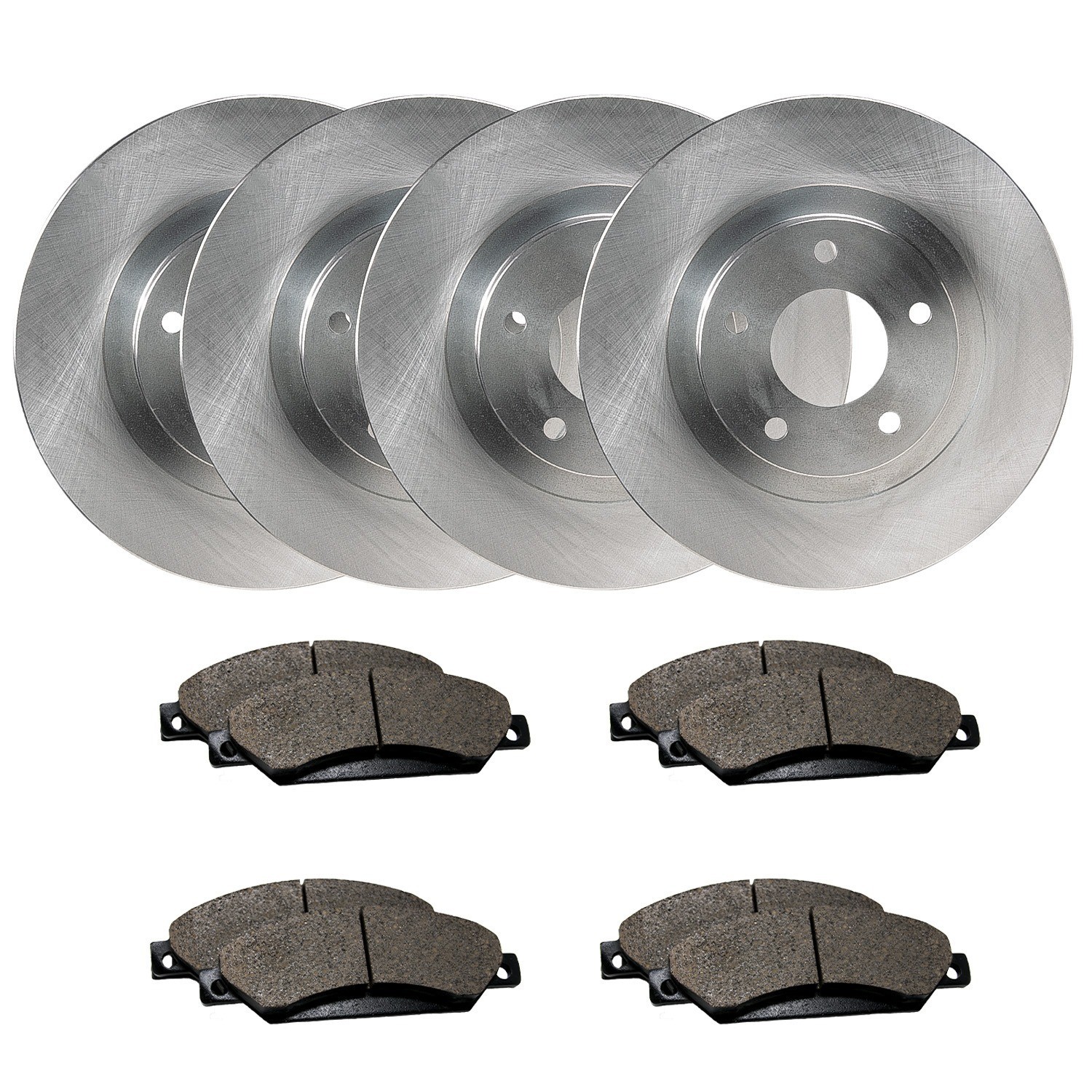 Front & Rear Brake Rotors + Ceramic Pads for Chrysler Pacifica Grand Caravan