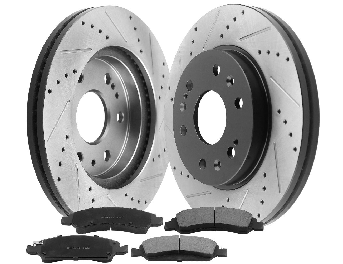 For Chevy Suburban Silverado Tahoe Front Disc Rotors Ceramic Brake Pads Kits