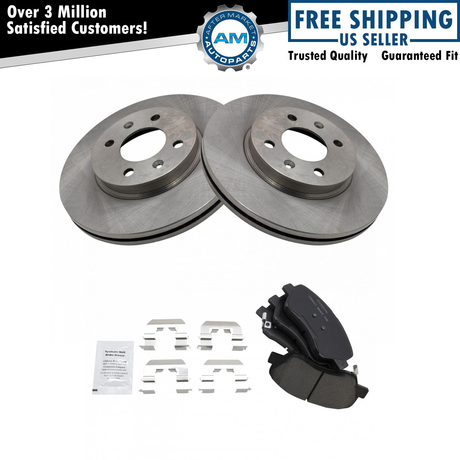 Front Premium Posi Ceramic Brake Pads & Rotor Kit for Hyundai Accent Rio
