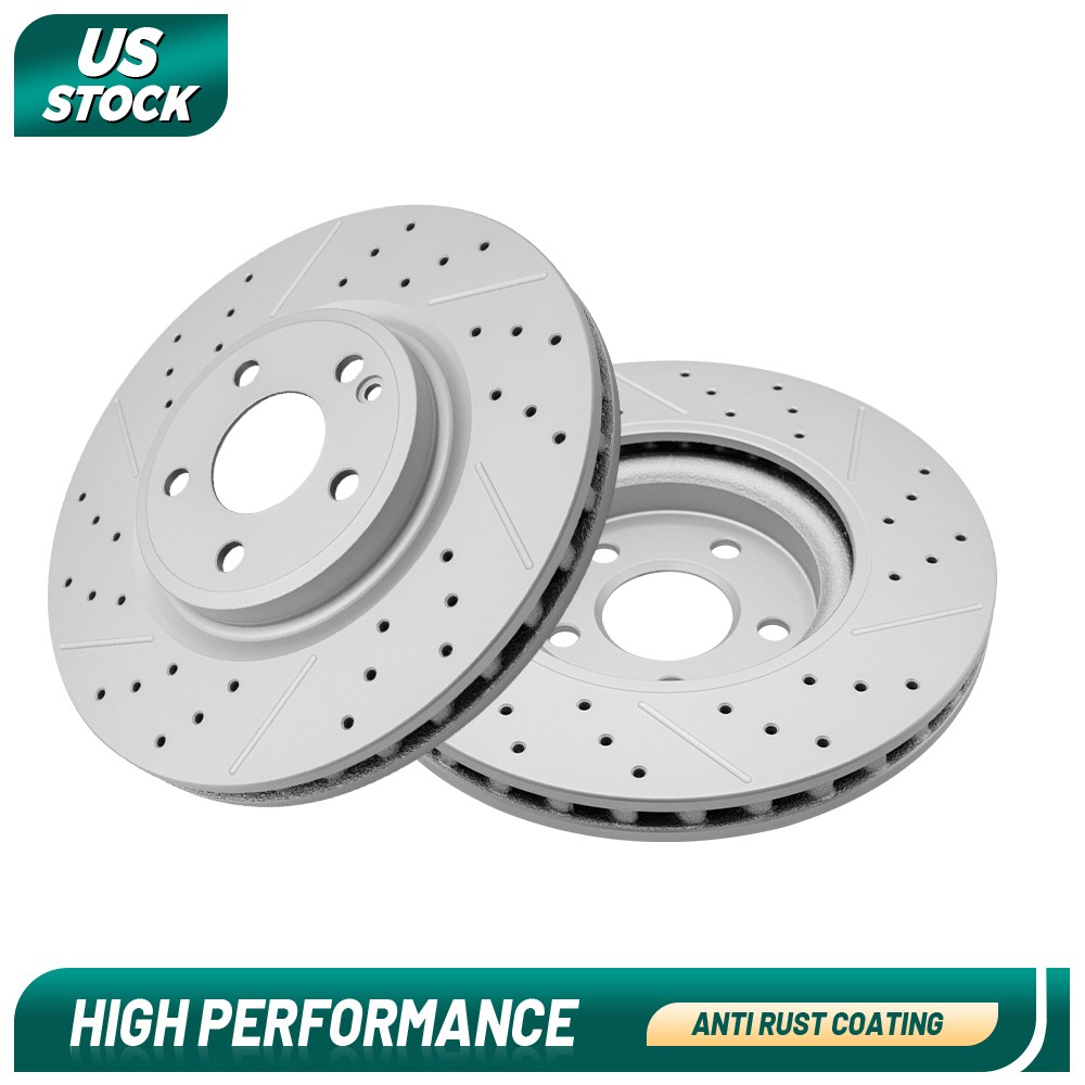 2 x Front Disc Brake Rotors for Mercedes-Benz CLA250 GLA250 w/Sport Package