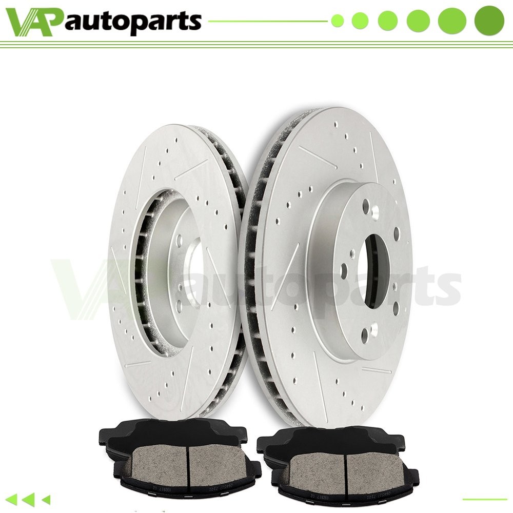 Drilled Front Brake Pads And Rotors Discs For Honda Accord Sedan 1998-2002 282mm