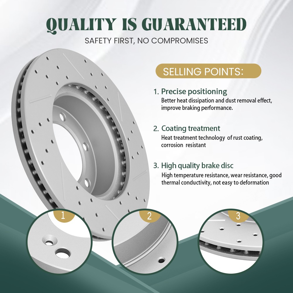 Front Brake Rotors & Ceramic Pads for BMW 228i 328i 330e 328d 428i Gran Coupe